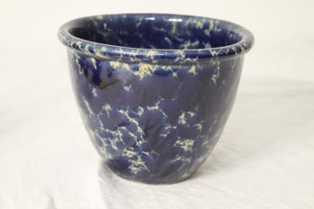 Blue Graniteware Pattern Ceramic Bowl (H-57)