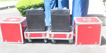 Pair Of JBL Control 12SR Sound Reinforcement Loudspeakers In Road Cases