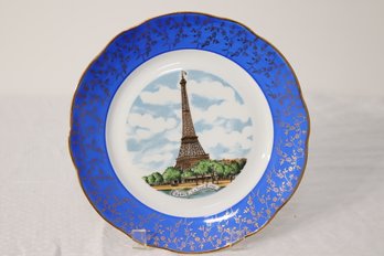 Vintage Eiffel Tower Limoges Plate Made In France (h-64)