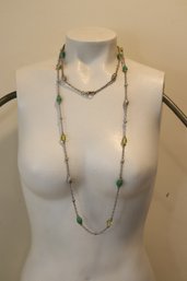 2 Sterling Silver Necklaces Short And Long (JC-6)