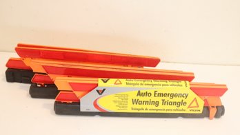 Set Of 3 Emergency Roadside Safety Reflective Triangles (H-20)