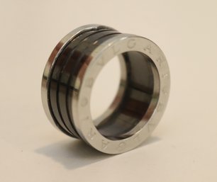 FAUX Bvlgari Black Ceramic Ring Size 6.5 (JC-11)