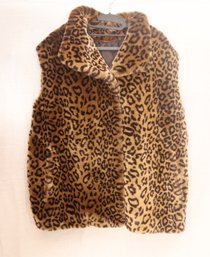 Faux Leopard Fur Vest Mob Wife Sheik!  Sz. L
