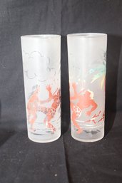 Vintage Federal Caveman 1950's Barware Novelty Graphic (I-76)