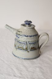 Vintage Small Pottery Tea Pot Creamer (H-81)