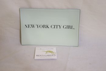 New York City Girl Glass Tray (B-9)
