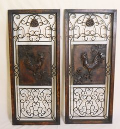 Metal Rooster Wall Panels (B-10)