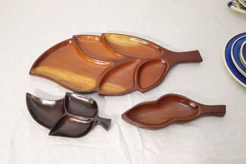 Vintage Wooden Serving Platters (H-86)