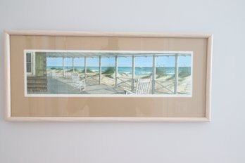 Framed Beach Picture Signed And Numbered 527/800