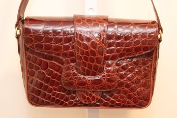 Vintage Titti Dell'Acqua By Maxima Handbag Genuine Alligator Shoulder Bag
