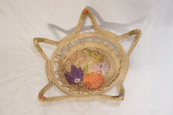 Vintage Floral Basket (I-6)