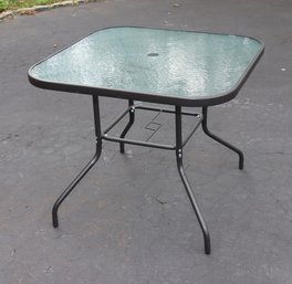 Small 4 Seat Outdoor Glass Top Patio Table (K-29)