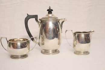 Mappin & Webb Ltd Sterling Silver Tea Coffee Pot Creamer & Sugar Bowl  (V-35)