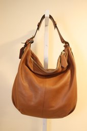 REED KRAKOFF Large Brown Pebbled  Leather Hobo Hand Bag (AG-8)