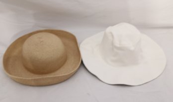 Pair Of Large Brim Sun Hats: Betmar, And Barney's Ny (D-53)