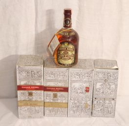 5 Vintage  Chivas Regal Blended Scotch Whisky With Tax Stamps!  (V-48)