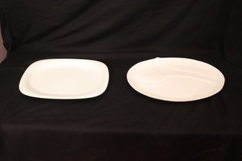 Rosenthal And Colonial Crafts White Platters (I-16)