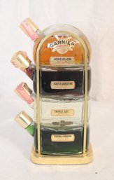 Vintage Garnier Liqueurs Bottle Decanter 4 Stack Liquor (V-53)