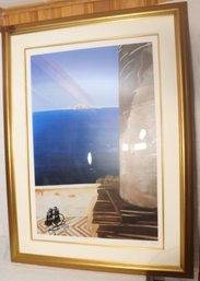 Framed Greek Island Signed Printers Proof Number 17/25  (V-51)