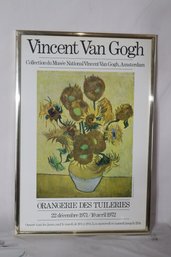Vintage Framed Vincent Van Gogh Amsterdam Exhibition  Poster 1971 (G-67)