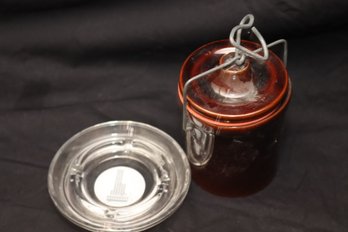 Vintage Tobacco Jar And Ashtray