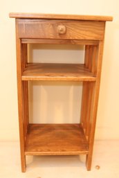 Wooden 1 Drawer Nightstand End Table (B-52)