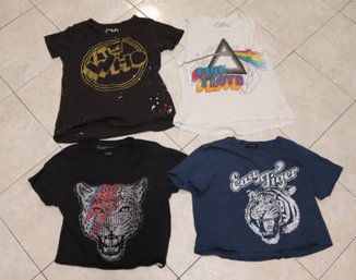 The Who., Pink Floyd- Chaser T-shirts & Easy Tiger And Bowie Tiger! Size S XS.   (IS-6)