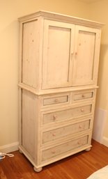 French Country Armoire With Rose Accents From Rum Runner (B-53)
