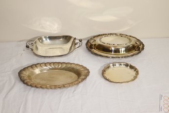 Vintage Silver Plate Serving Platters Denmark (O-6)