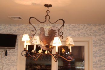 Rooster Country Chic Metal Chandelier (B-55)