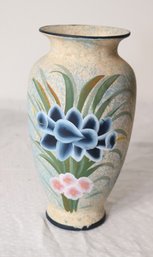 Vintage Vase With Painted Flowers (M-37)