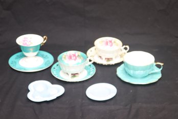 Teacups And Saucers And Some Wedgwood Jasperware (E-9)