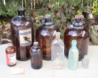 Vintage Glass Bottles (T-18)