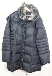 London Fog Winter Coat With Faux Fur Hood Size 3x (Z-11)