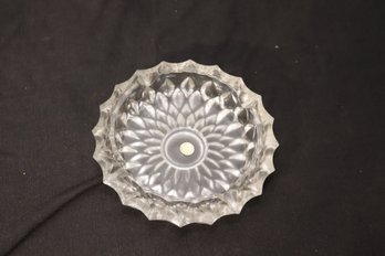 Vintage Crystal Ashtray Made In Romania (M-64)