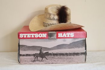 Stetson Roadrunner Bryancote Straw Cowboy Hat Sz. 7. (O-12)