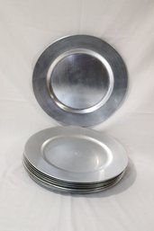 Silver Plastic Charger Plates