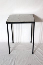 Small Iron Metal Base And Marble Top Side Table  (G-100)