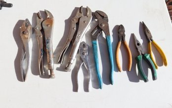 Vice Grips, Crescent Wrench, And Pliers (O-30)