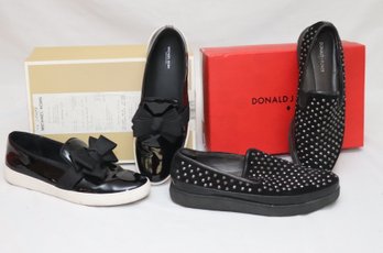 Michael Kors And Donald J. Pliner Black Loafers Size 42 10. (S-15)