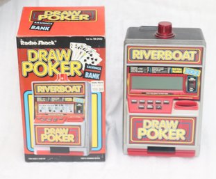 Vintage Radio Shack Riverboat Draw Poker Savings Bank