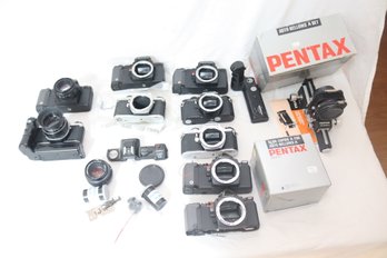 Vintage Pentax 35mm Camera Lot (E-23)