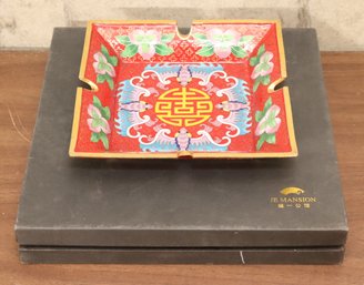 Chinese Enamel Brass Ashtray By Je Mansion