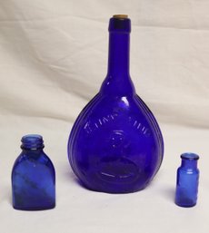 Vintage Cobalt Blue Bottles (Z-41)