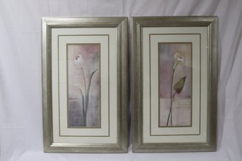 Pair Of Framed Floral Pictures  30' X 32.75' (M-50)