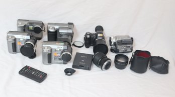 Sony Camera Lot: DCR-PC100 Digital Camcorder, Cybershot DSC-H5, Mavica MVC-FD95, & MORE!  (E-26)