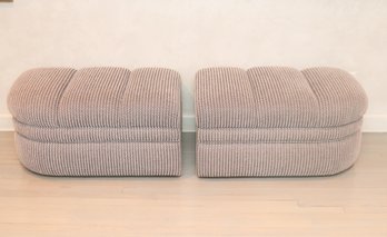 Pair Of Upholstered Ottomans (P-3)