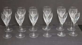 Set Of 12  LENOX  Firelight Platinum White Wine Glasses  (JS-2)