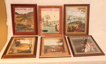 6 Framed Country Life Magazines (S-65)