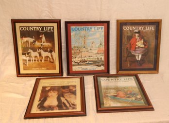 5 Framed Country Life Magazines (S-67)